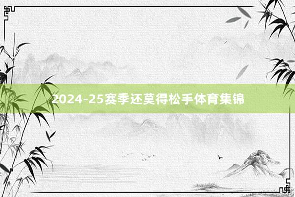 2024-25赛季还莫得松手体育集锦