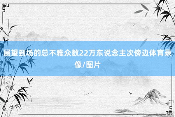 展望到场的总不雅众数22万东说念主次傍边体育录像/图片
