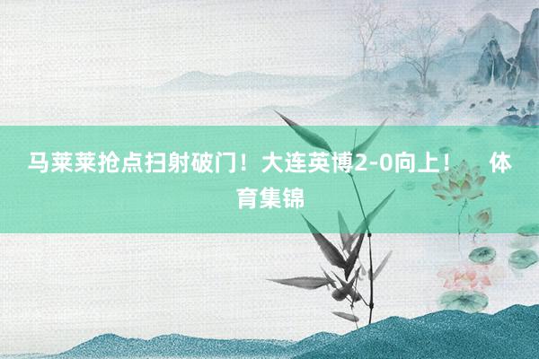 马莱莱抢点扫射破门！大连英博2-0向上！    体育集锦