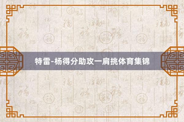 特雷-杨得分助攻一肩挑体育集锦