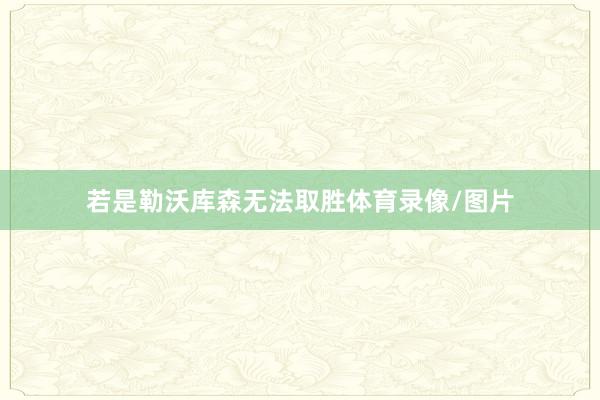 若是勒沃库森无法取胜体育录像/图片