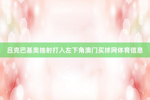吕克巴基奥抽射打入左下角澳门买球网体育信息