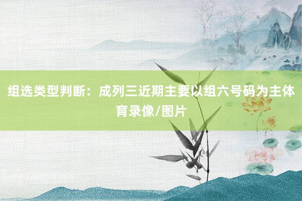 组选类型判断：成列三近期主要以组六号码为主体育录像/图片