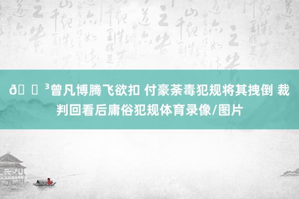 😳曾凡博腾飞欲扣 付豪荼毒犯规将其拽倒 裁判回看后庸俗犯规体育录像/图片