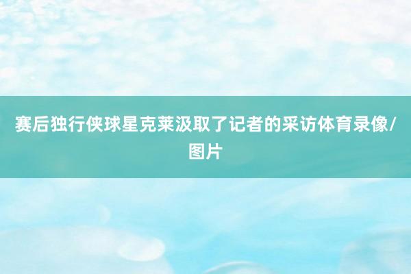 赛后独行侠球星克莱汲取了记者的采访体育录像/图片