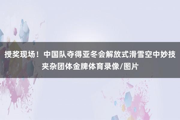 授奖现场！中国队夺得亚冬会解放式滑雪空中妙技夹杂团体金牌体育录像/图片