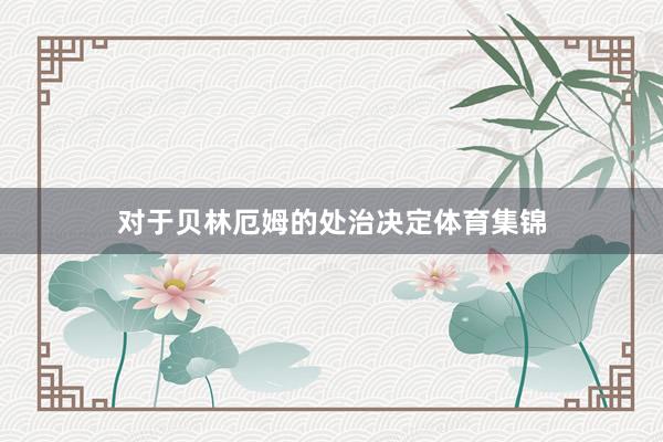 对于贝林厄姆的处治决定体育集锦