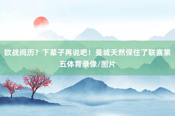 欧战阅历?下辈子再说吧!曼城天然保住了联赛第五体育录像/图片